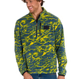 Polar Manga Larga Hombre Microfleece Quarter Zip Pullover Azul Cat