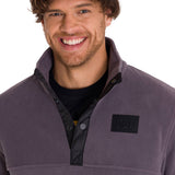Polar Manga Larga Hombre Fleece Half Snap Gris Oscuro Cat