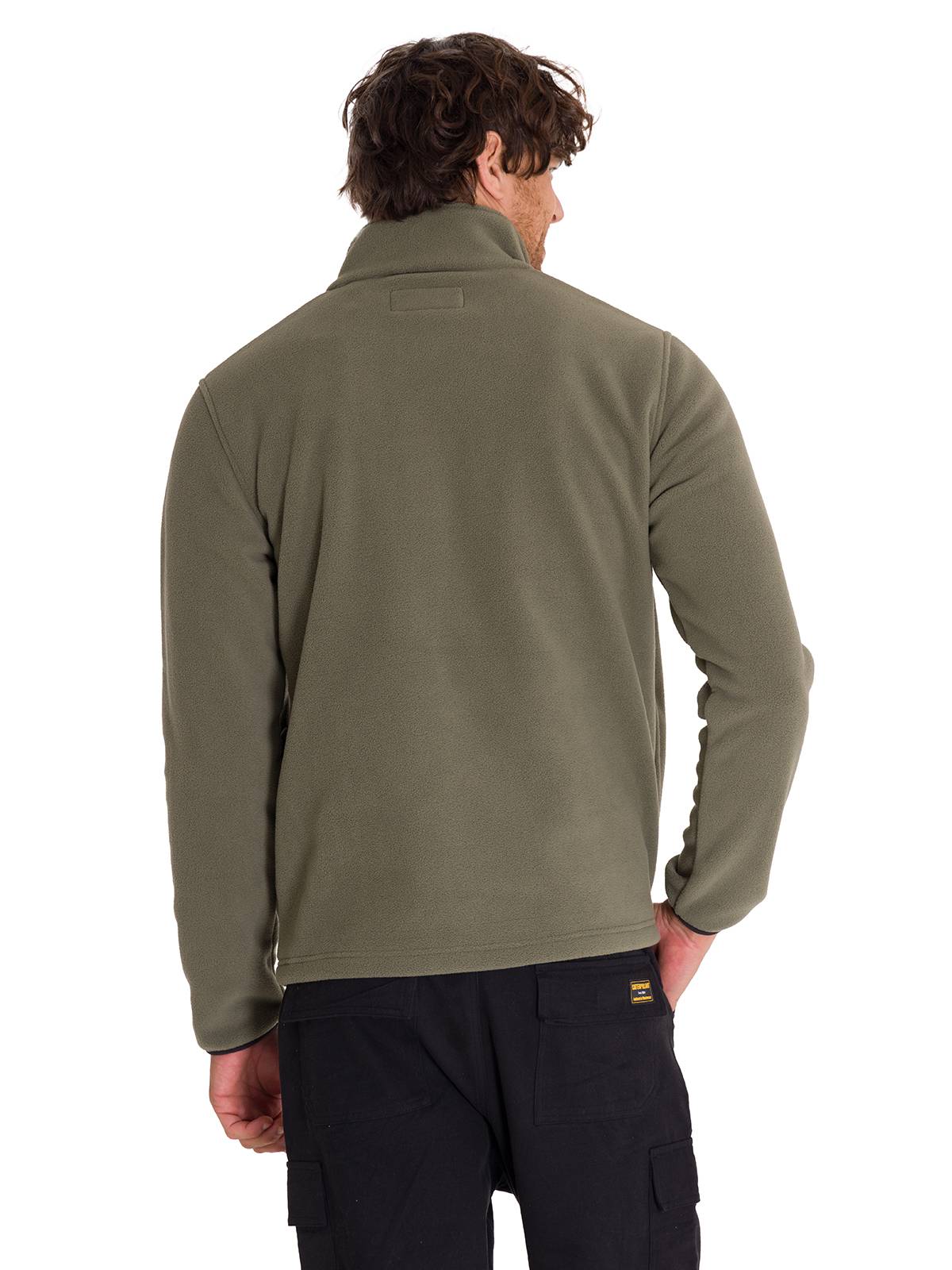Polar Manga Larga Hombre Fleece Half Snap Oliva Cat