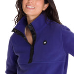 Polar Manga Larga Mujer W Polar Fleece Half Snap Po Azul Cat