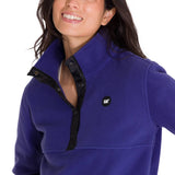 Polar Manga Larga Mujer W Polar Fleece Half Snap Po Azul Cat
