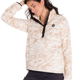 Polar Manga Larga Mujer W Polar Fleece Half Snap Po Beige Cat