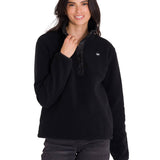 Polar Manga Larga Mujer W Polar Fleece Half Snap Po Negro Cat