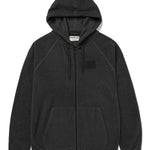Polar Manga Larga Unisex Microfleece Full Zip Hoodie Negro Cat