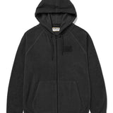 Polar Manga Larga Unisex Microfleece Full Zip Hoodie Negro Cat