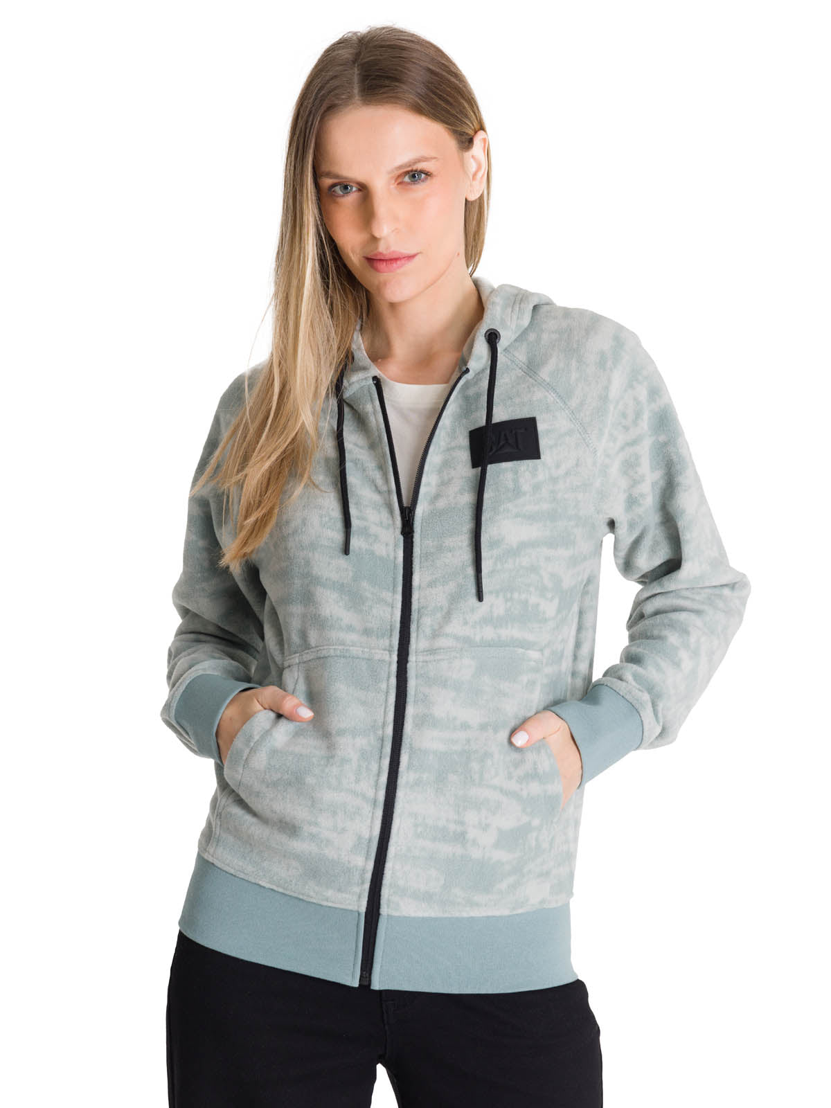 Polerón Unisex Microfleece Full Zip Azul CAT