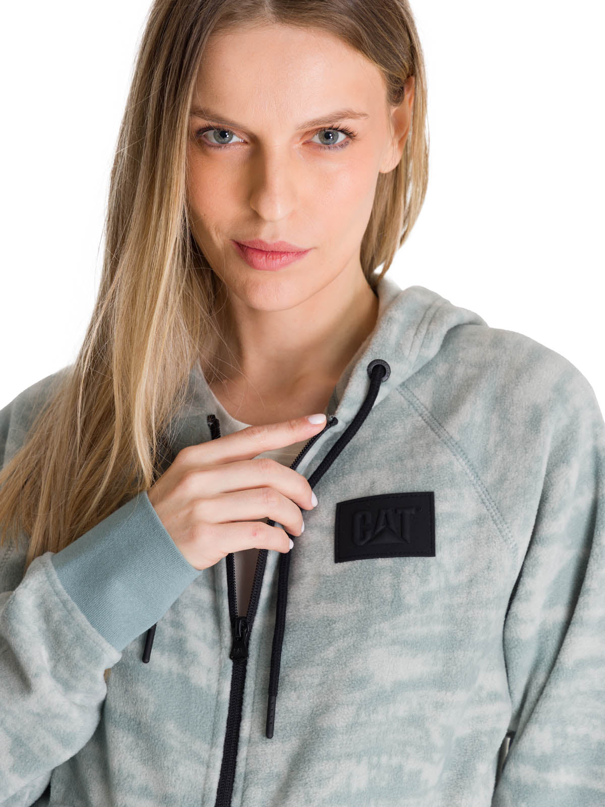Polerón Unisex Microfleece Full Zip Azul CAT