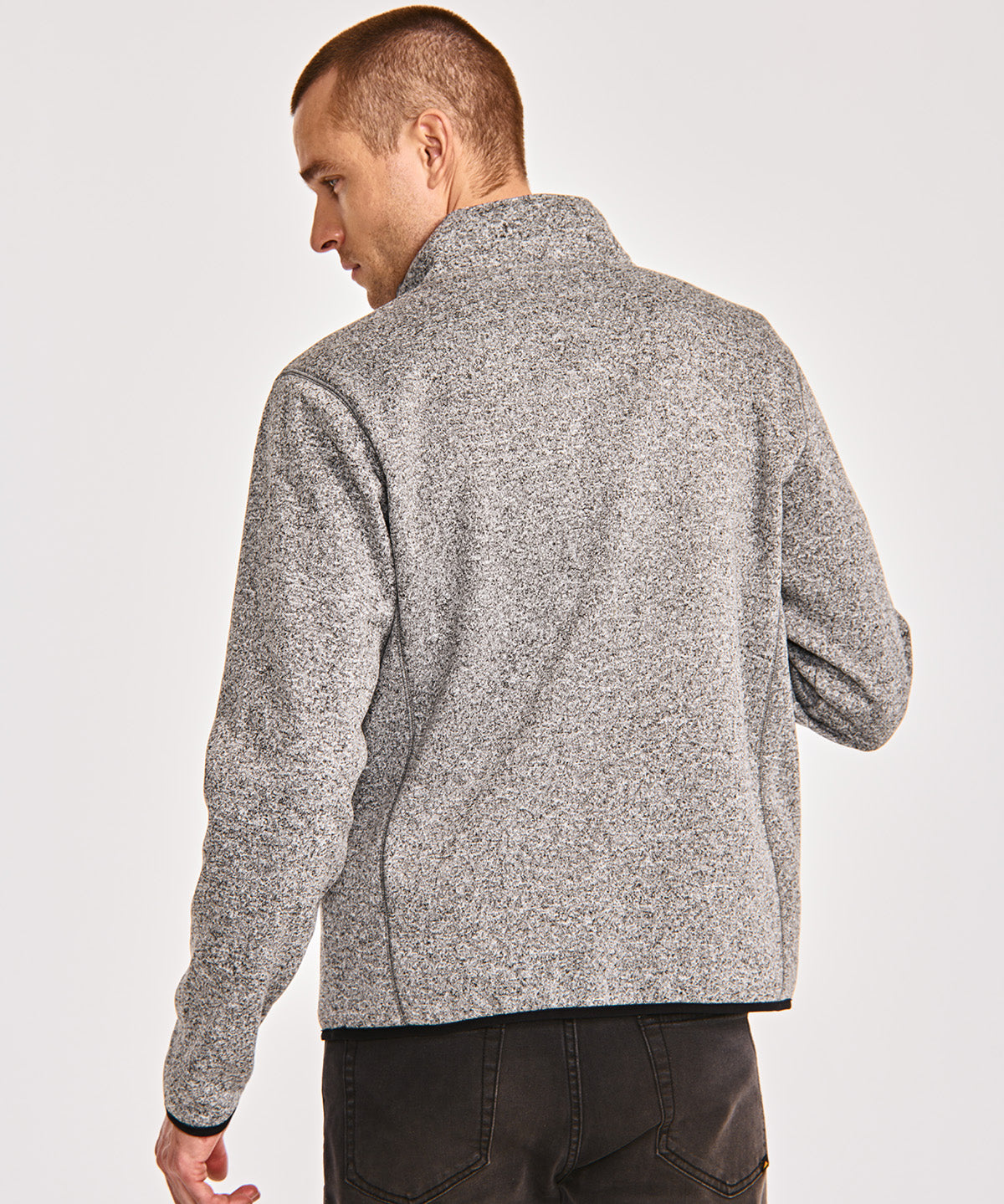 Polar Casual Hombre SWEATER FLEECE QUARTER ZIP JACKET Gris CAT