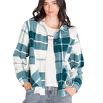 Chaqueta Manga Larga Mujer W Microfleece Shirt Verde Petróleo Cat