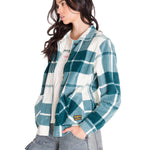 Chaqueta Manga Larga Mujer W Microfleece Shirt Verde Petróleo Cat