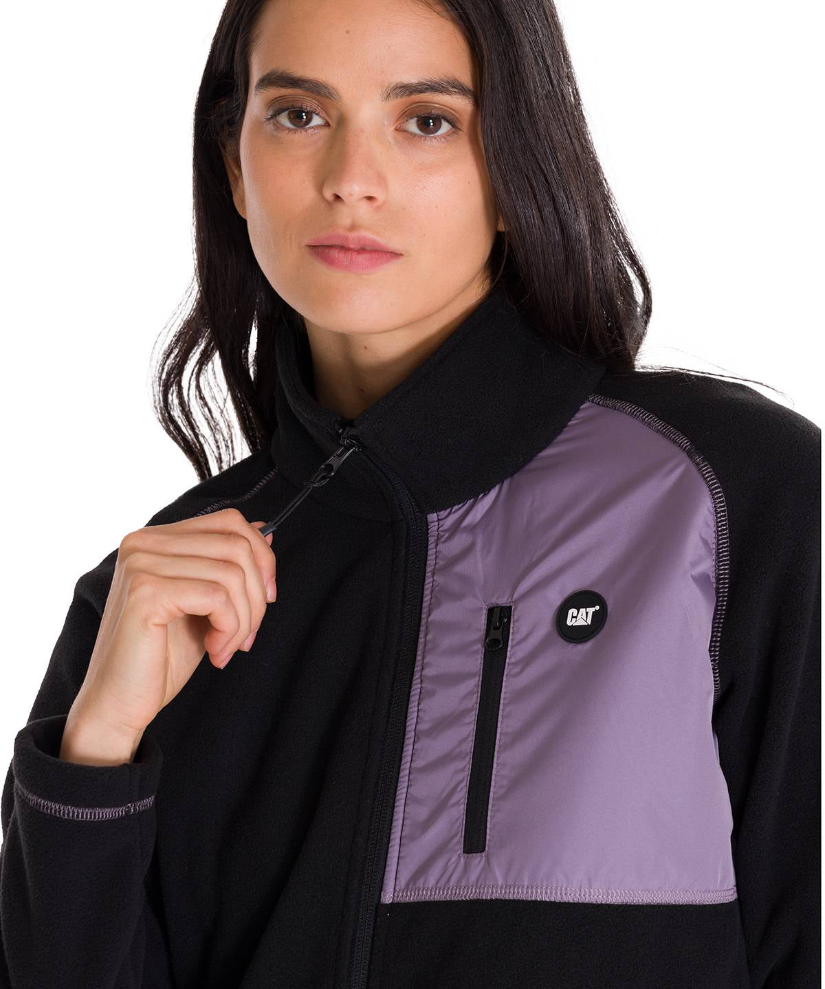 Polar Manga Larga Mujer W Fleece Utility Full Zip Lila Cat