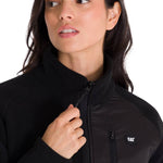 Polar Manga Larga Mujer W Fleece Utility Full Zip Negro Cat