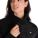Polar Manga Larga Mujer W Fleece Utility Full Zip Negro Cat