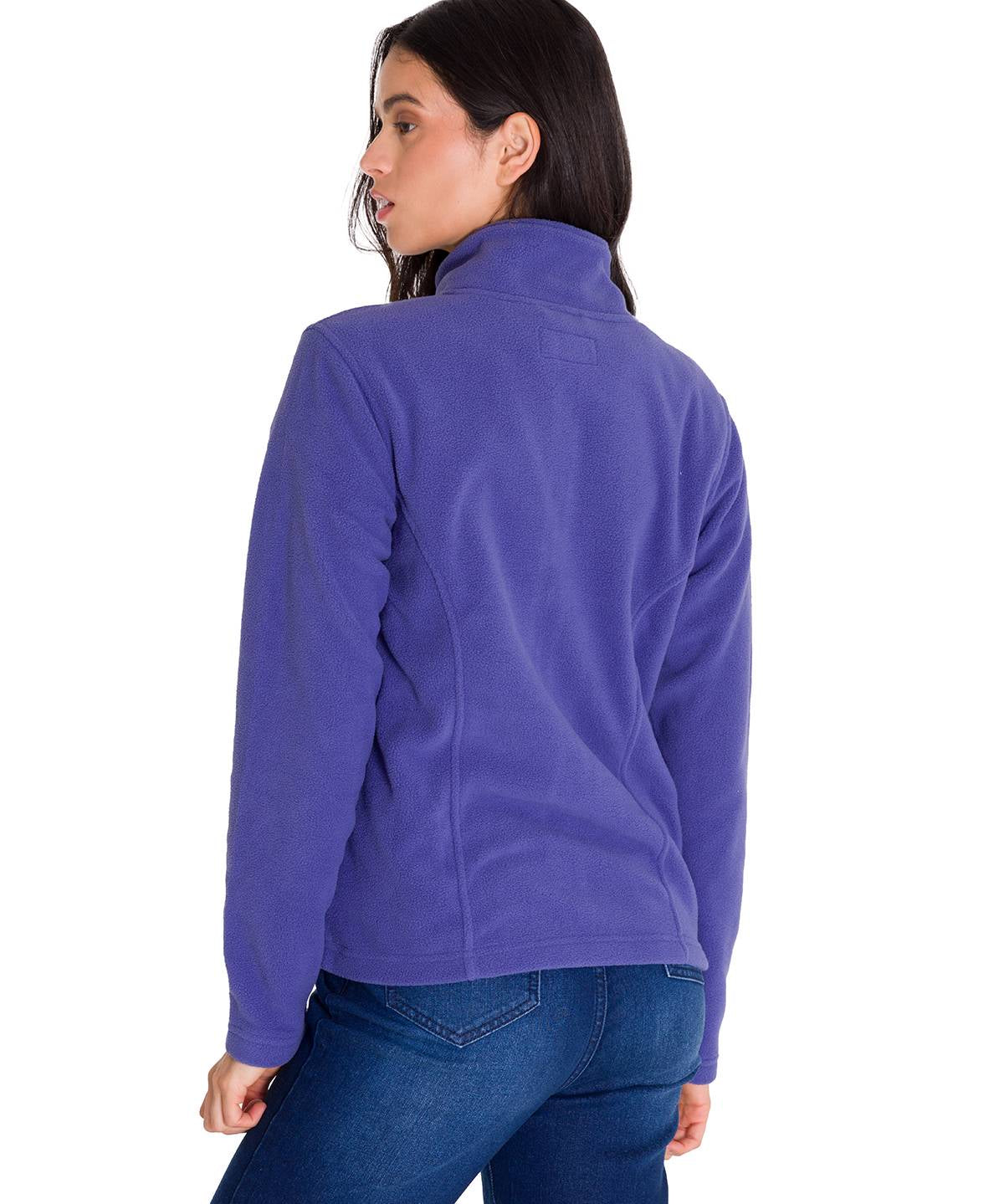 Polar Manga Larga Mujer W Microfleece Full Zip Azul Cat
