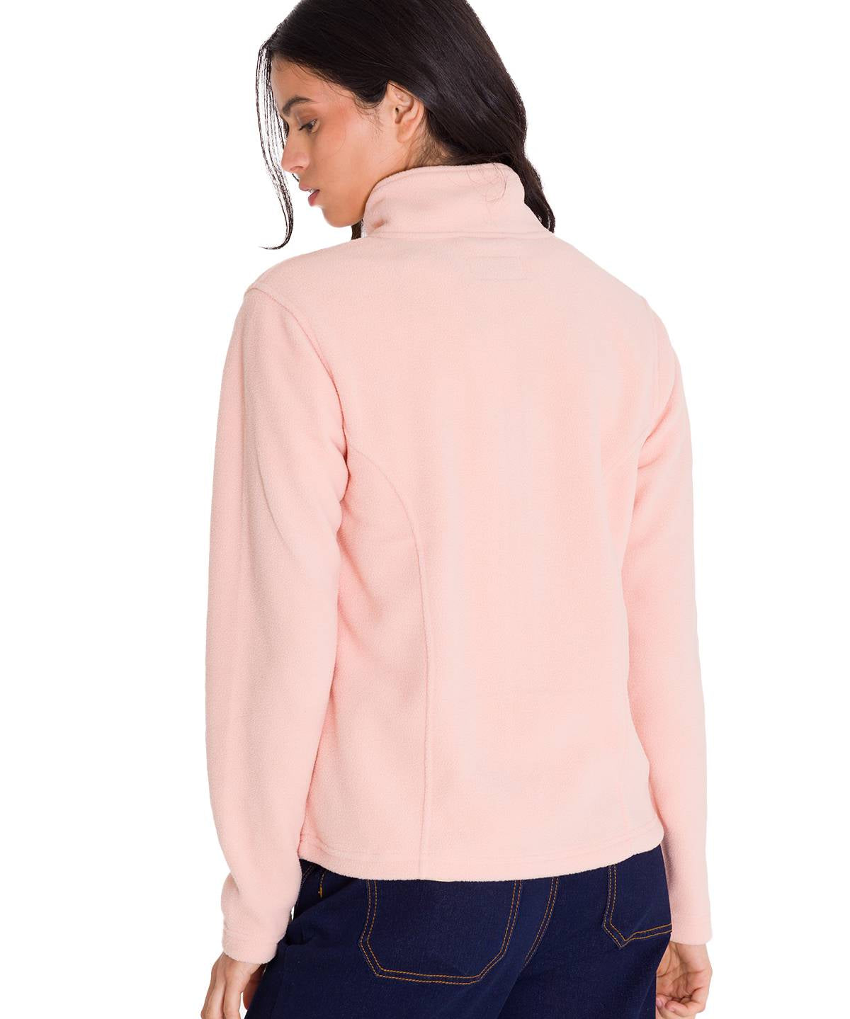 Polar Manga Larga Mujer W Microfleece Full Zip Palo Rosa Cat