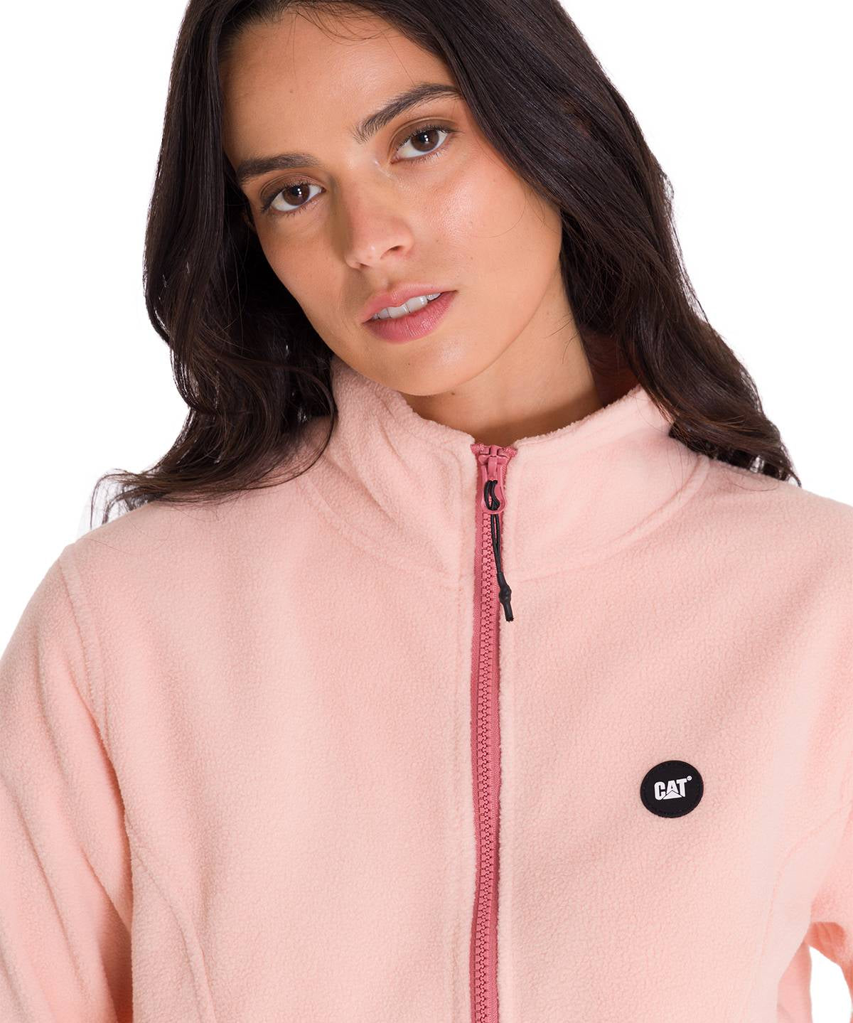 Polar Manga Larga Mujer W Microfleece Full Zip Palo Rosa Cat