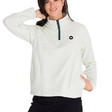 Polar Manga Larga Mujer W Microfleece Quarter Zip Pullover Oliva Claro Cat