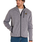 Polar Manga Larga Hombre Fleece Full Zip Gris Oscuro Cat