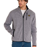 Polar Manga Larga Hombre Fleece Full Zip Gris Oscuro Cat
