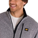 Polar Manga Larga Hombre Fleece Full Zip Gris Oscuro Cat