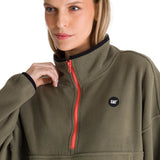 Polar Fleece Mujer Boxy Oversized Verde CAT