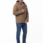 Chaqueta Hombre Heavyweight Insulated Hooded Work Café Cat