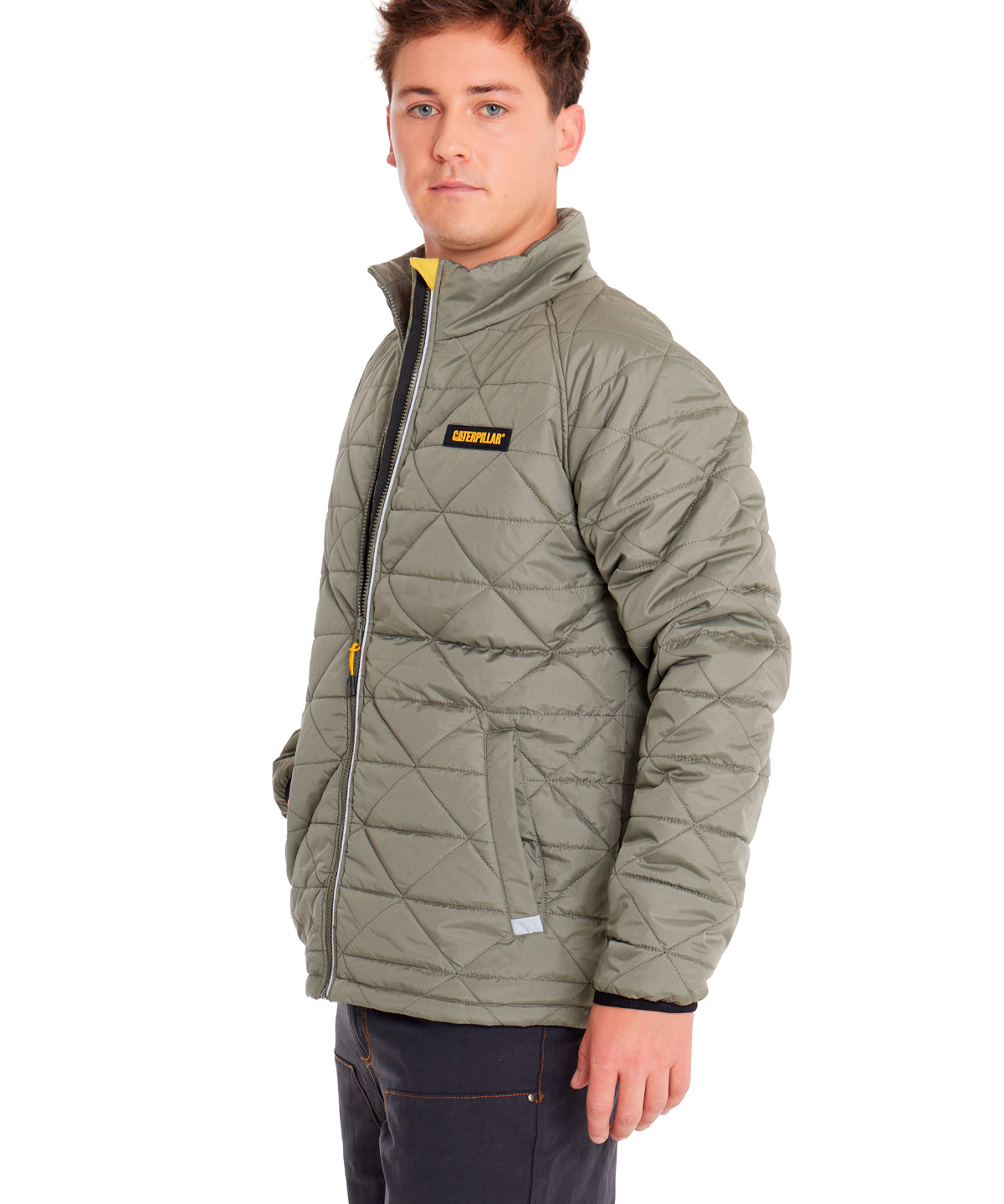 Chaqueta Casual Hombre MEDIUMWEIGHT INSULATED TRIANGLE QUILTED JACKET Verde CAT