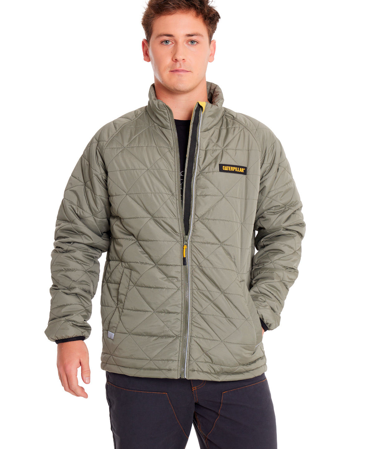 Chaqueta Casual Hombre MEDIUMWEIGHT INSULATED TRIANGLE QUILTED JACKET Verde CAT