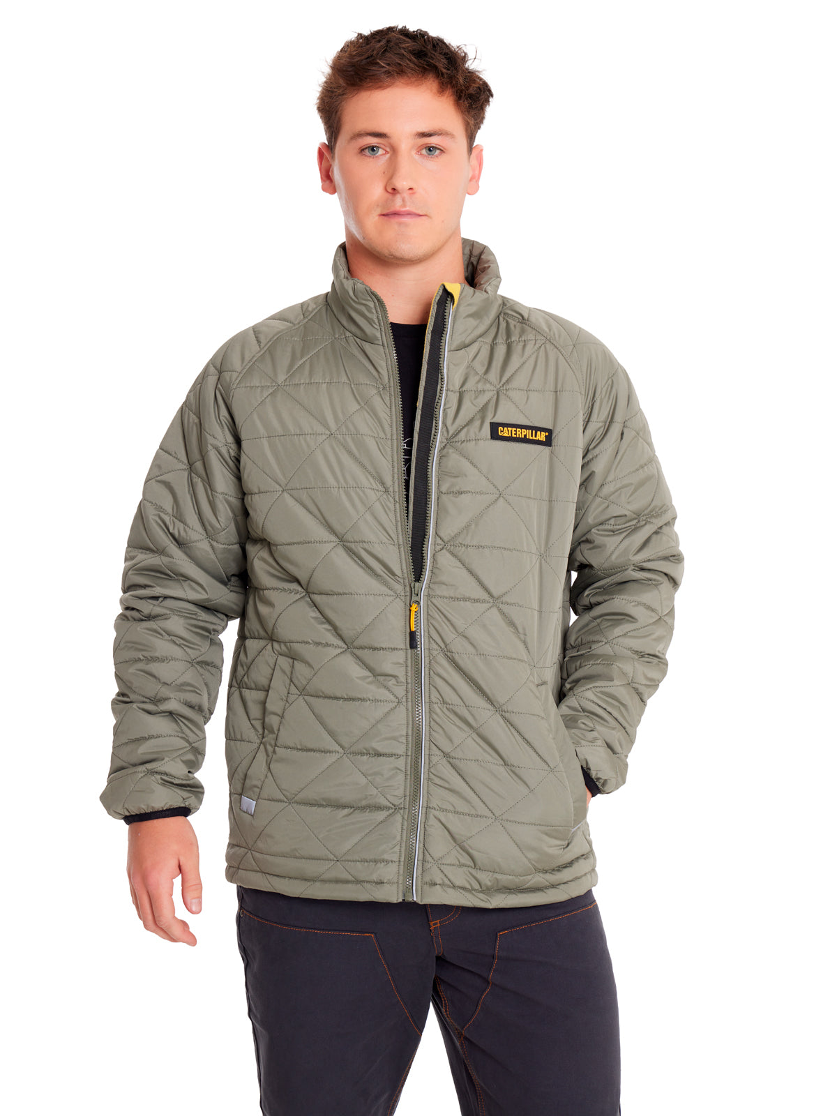 Chaqueta Casual Hombre MEDIUMWEIGHT INSULATED TRIANGLE QUILTED JACKET Verde CAT