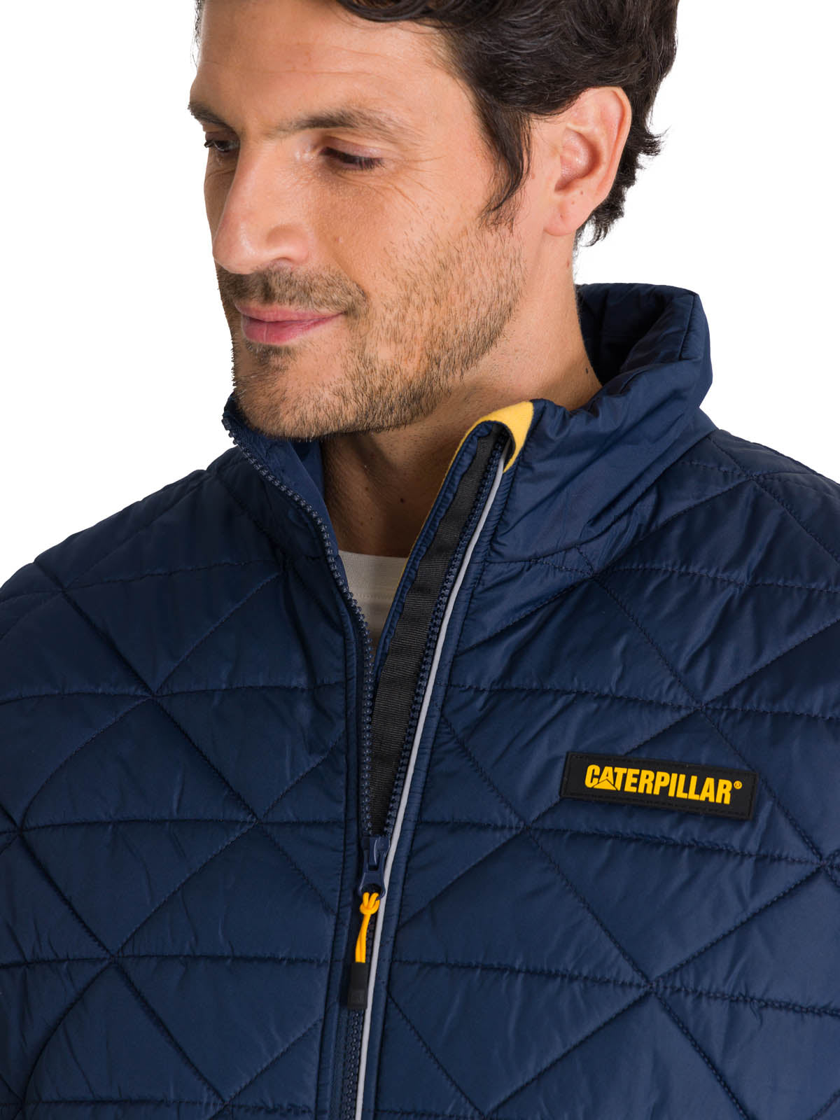 Chaqueta Sin manga Casual Hombre MEDIUMWEIGHT INSULATED TRIANGLE QUILTED VEST Azul CAT
