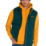 Parka Sin Mangas Hombre Mediumweight Insulated Triangle Quilted Verde Petróleo Cat