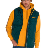 Parka Sin Mangas Hombre Mediumweight Insulated Triangle Quilted Verde Petróleo Cat