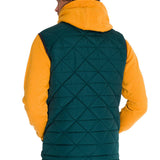 Parka Sin Mangas Hombre Mediumweight Insulated Triangle Quilted Verde Petróleo Cat