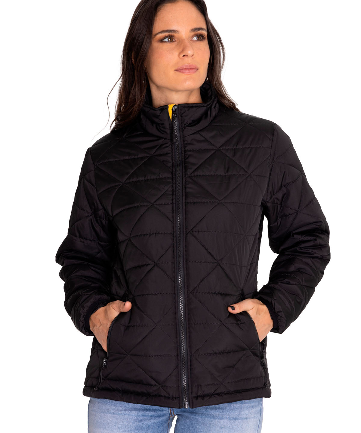 Chaqueta Casual Mujer W MEDIUMWEIGHT INSULATED TRIANGLE QUILTED JACKET NEGRO CAT
