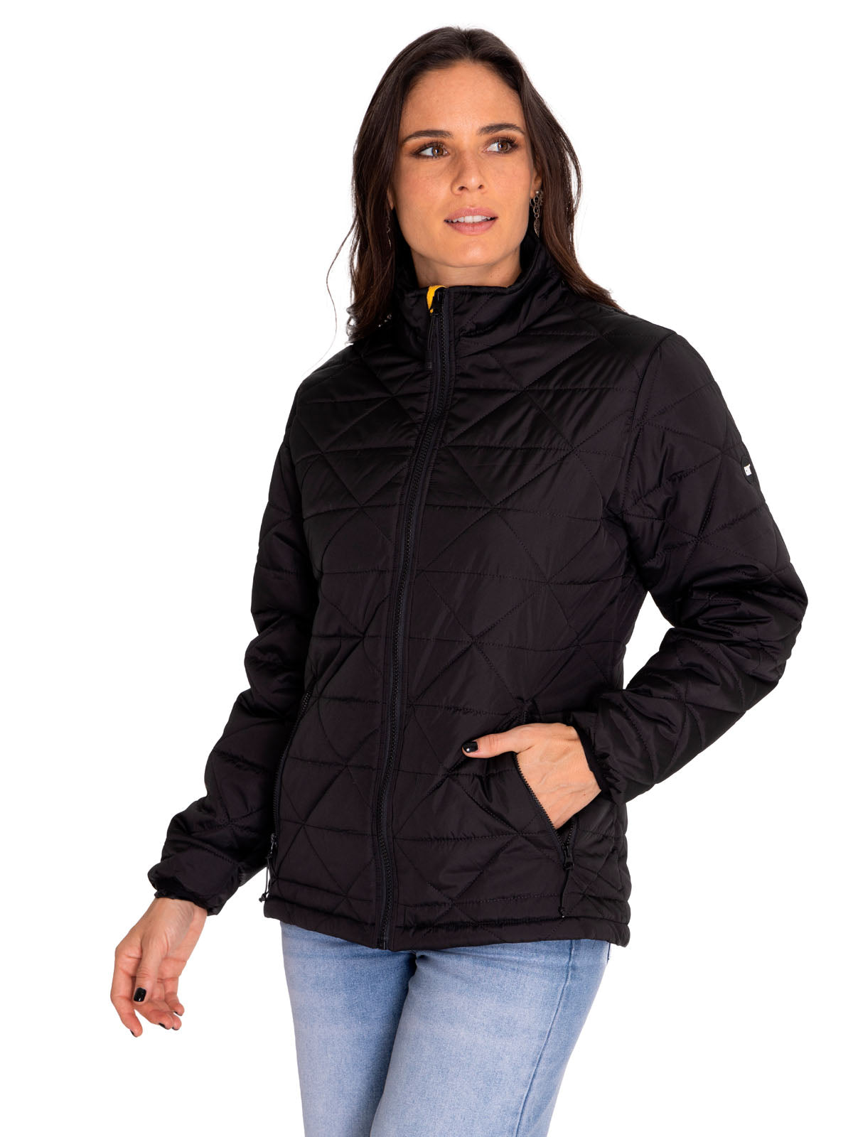 Chaqueta Casual Mujer W MEDIUMWEIGHT INSULATED TRIANGLE QUILTED JACKET NEGRO CAT