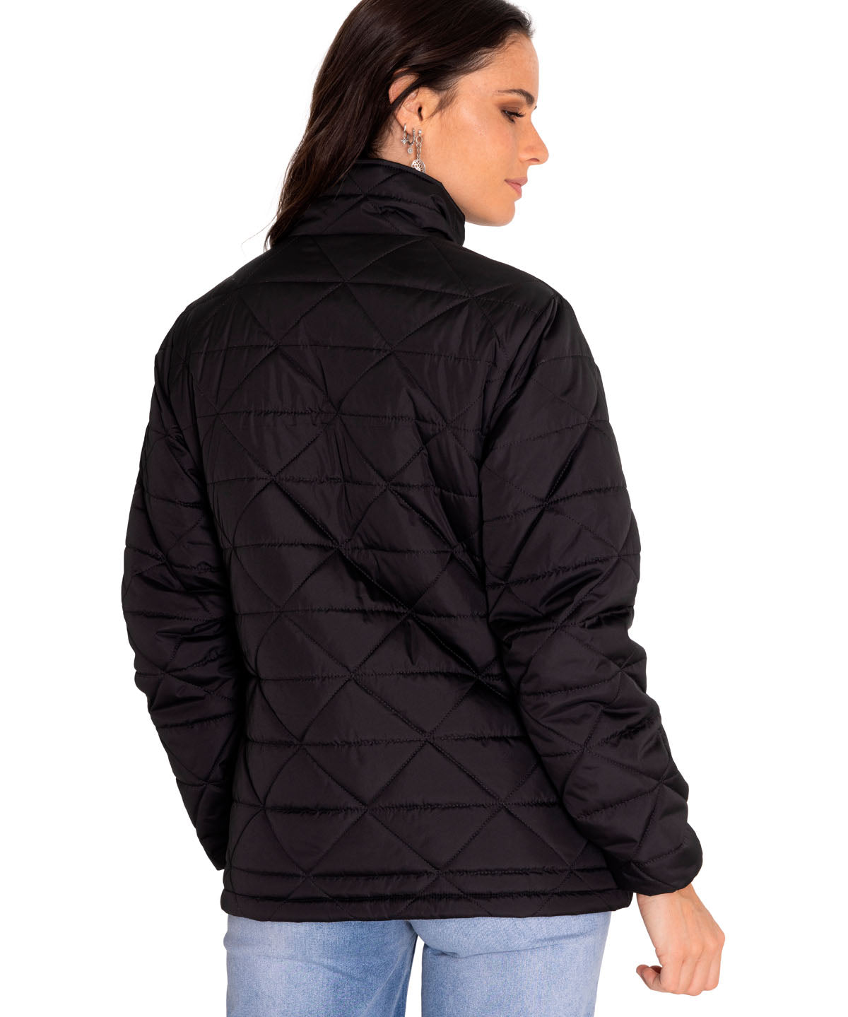 Chaqueta Casual Mujer W MEDIUMWEIGHT INSULATED TRIANGLE QUILTED JACKET NEGRO CAT