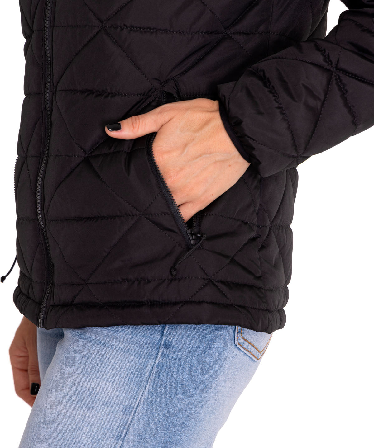 Chaqueta Casual Mujer W MEDIUMWEIGHT INSULATED TRIANGLE QUILTED JACKET NEGRO CAT