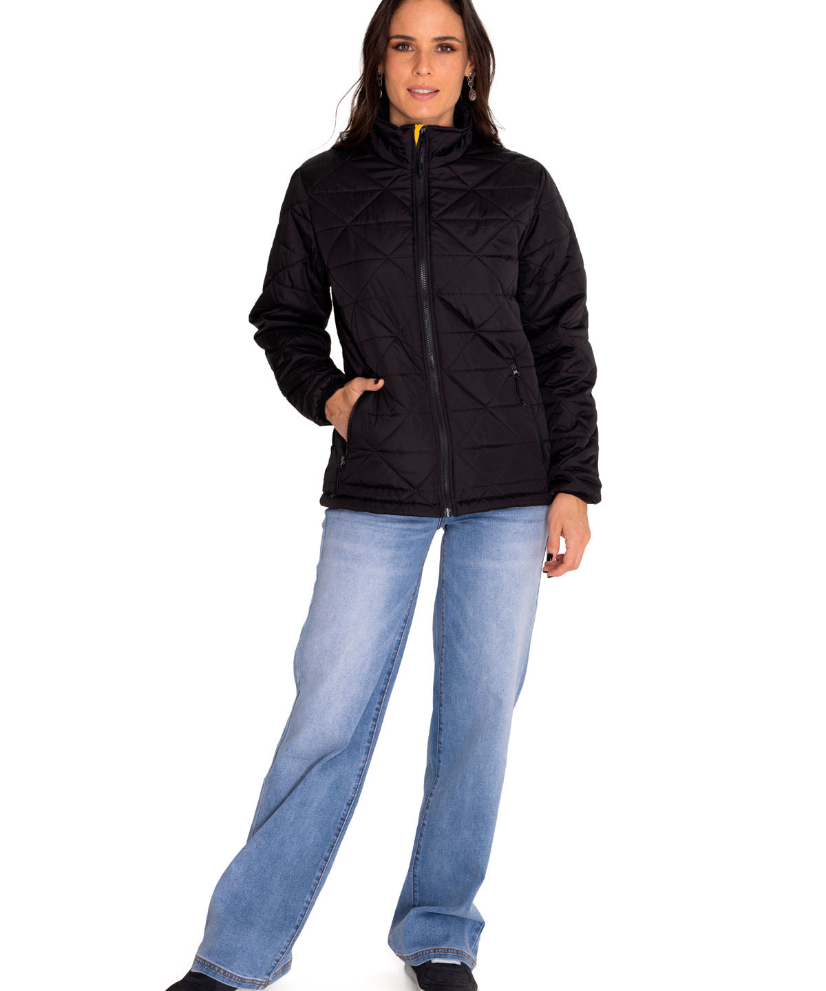 Chaqueta Casual Mujer W MEDIUMWEIGHT INSULATED TRIANGLE QUILTED JACKET NEGRO CAT