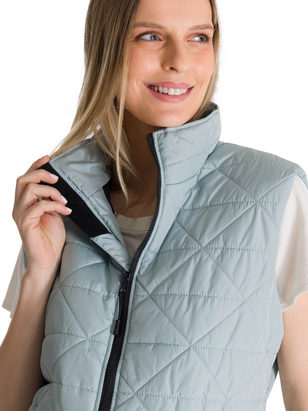Chaqueta Sin Mangas Mujer Triangulo Acolchado Agua CAT