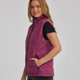 Chaqueta Sin manga Casual Mujer W MEDIUMWEIGHT INSULATED TRIANGLE QUILTED VEST Rosado CAT