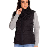 Chaqueta Sin Mangas Casual Mujer W MEDIUMWEIGHT INSULATED TRIANGLE QUILTED VEST NEGRO CAT