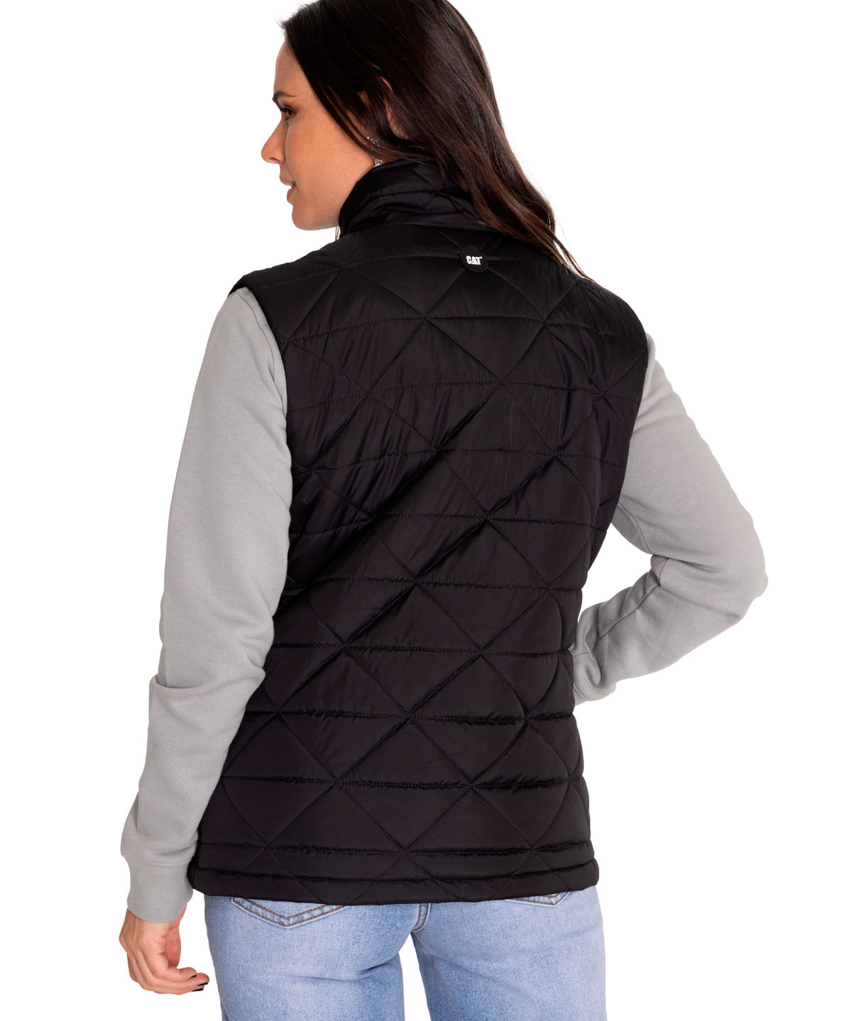 Chaqueta Sin Mangas Casual Mujer W MEDIUMWEIGHT INSULATED TRIANGLE QUILTED VEST NEGRO CAT