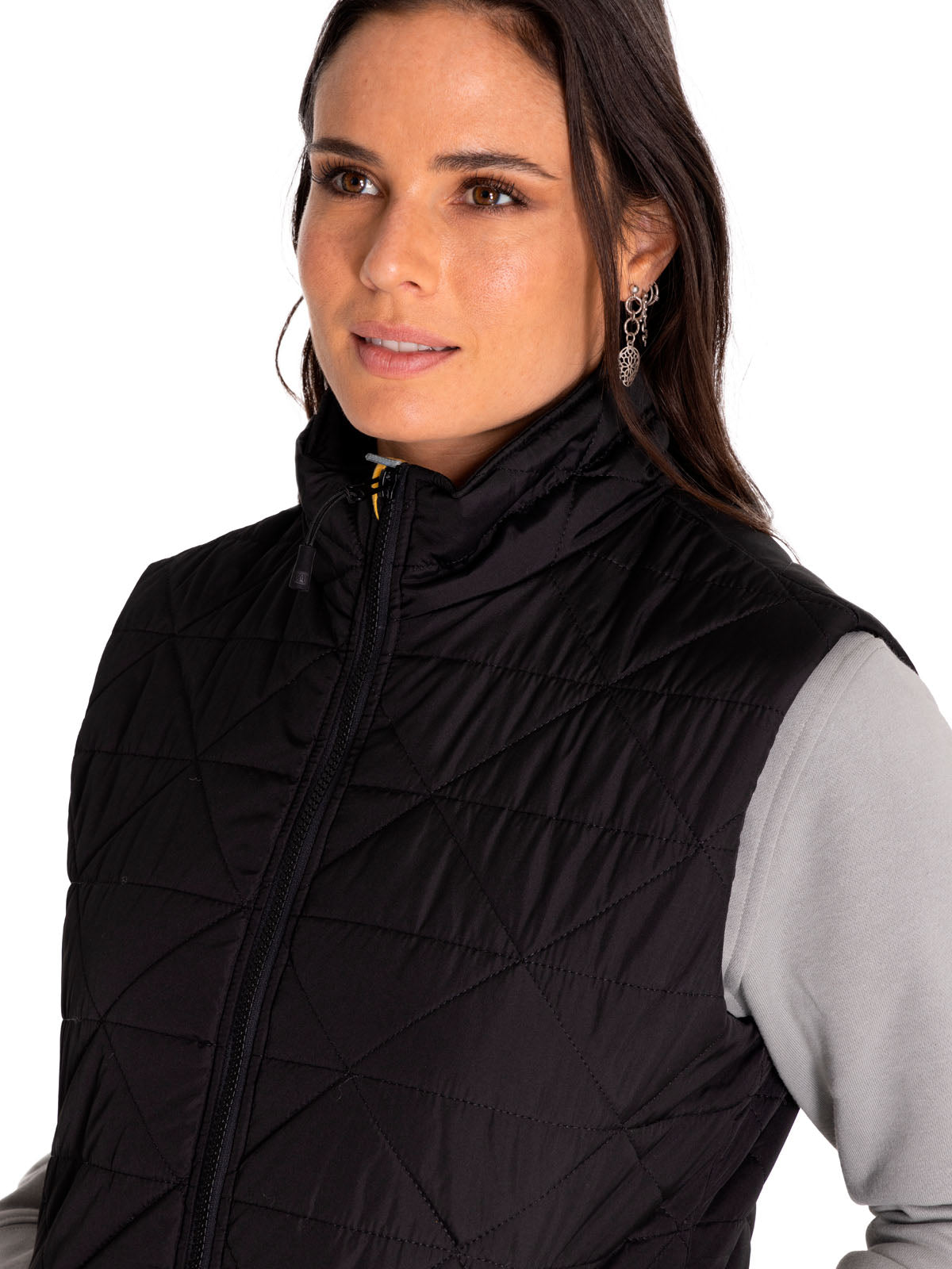 Chaqueta Sin Mangas Casual Mujer W MEDIUMWEIGHT INSULATED TRIANGLE QUILTED VEST NEGRO CAT