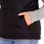 Chaqueta Sin Mangas Casual Mujer W MEDIUMWEIGHT INSULATED TRIANGLE QUILTED VEST NEGRO CAT