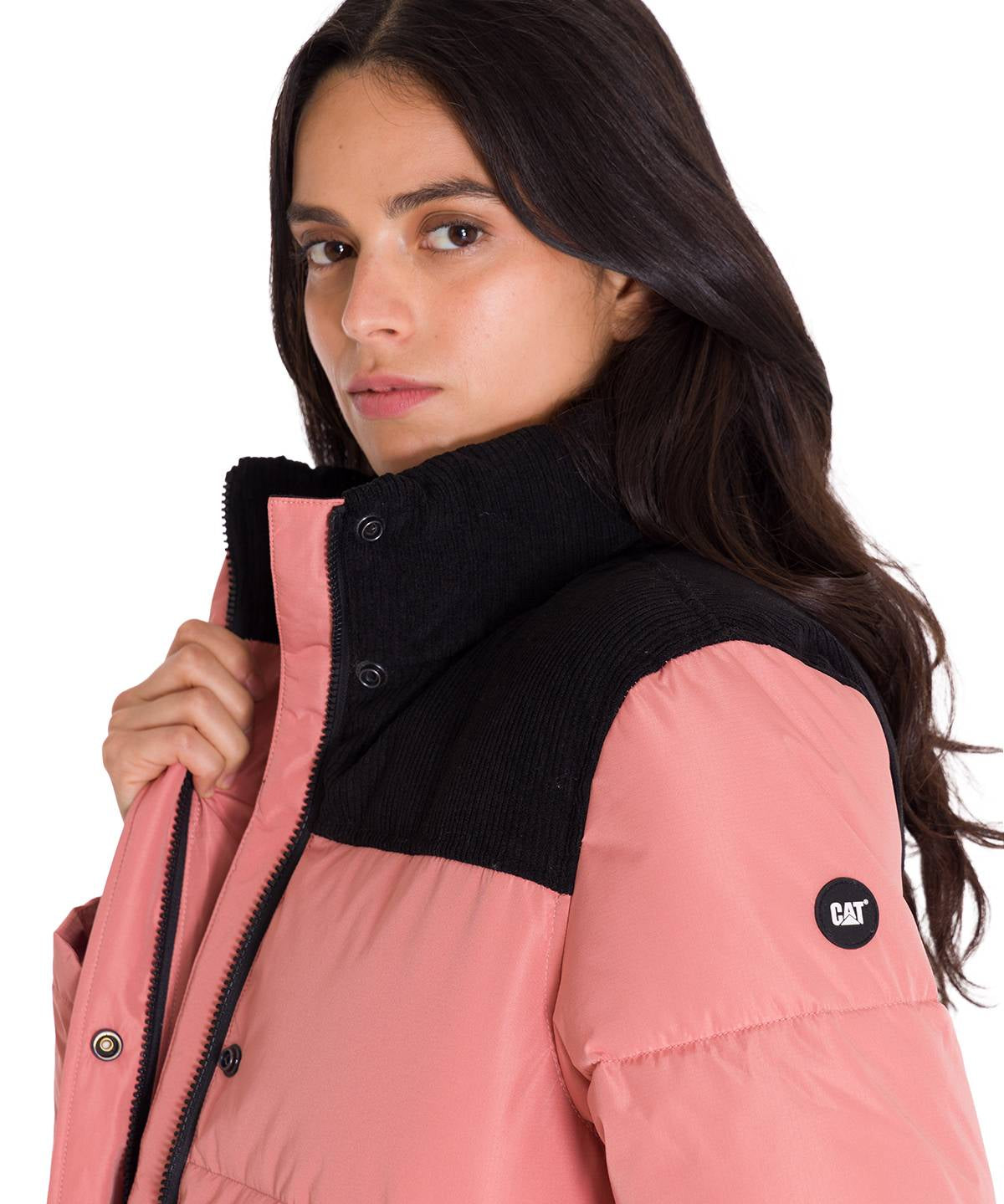 Parka Manga Larga Mujer W Heavyweight Insulated Puffer Coral Cat