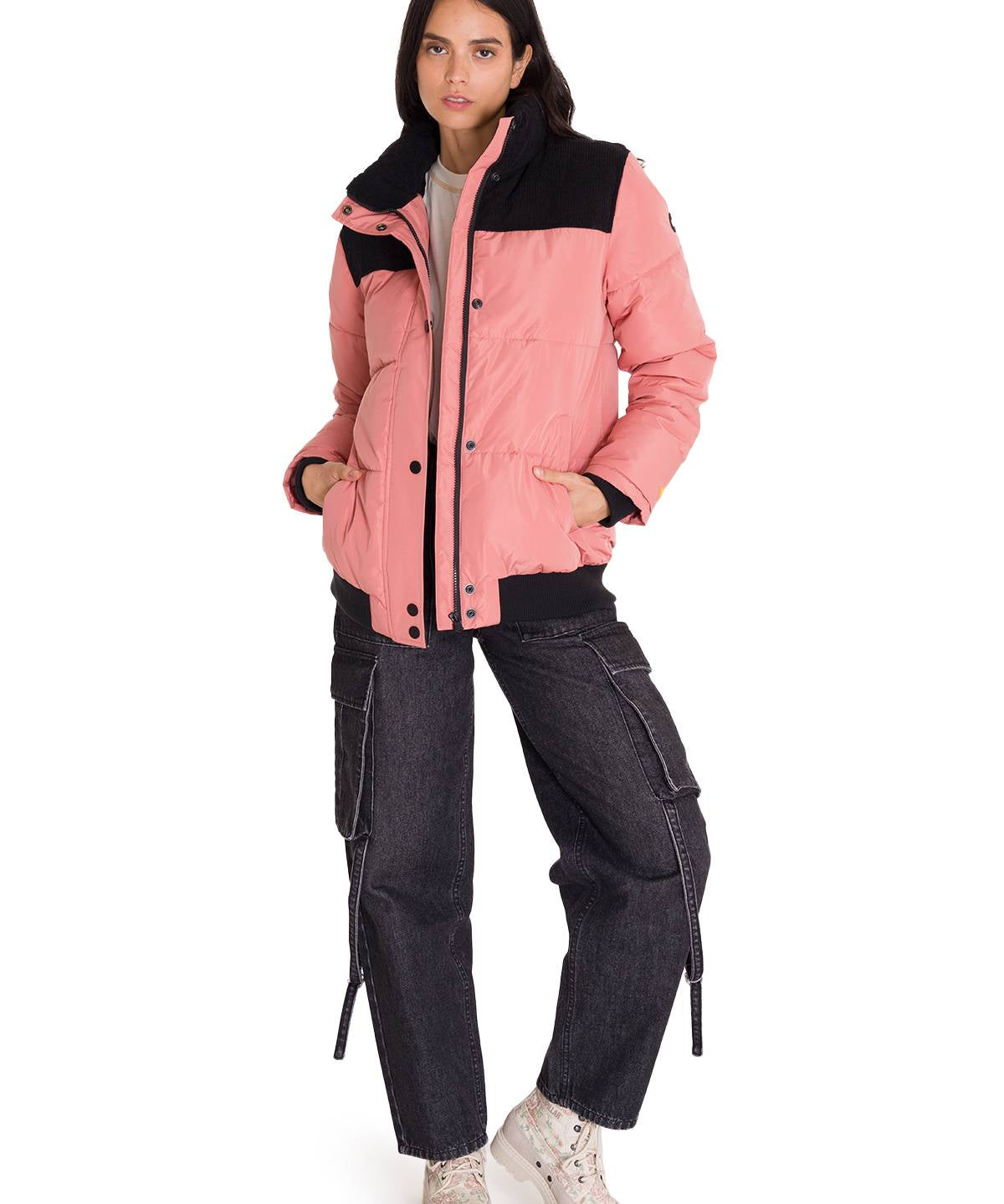 Parka Manga Larga Mujer W Heavyweight Insulated Puffer Coral Cat