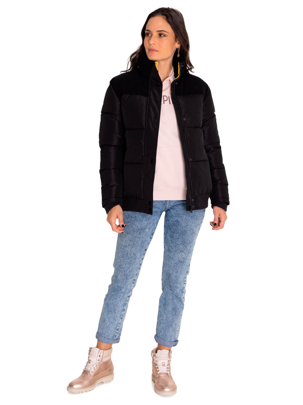 Chaqueta Casual Mujer W Heavyweight Insulated Puffer Jacket Negro Cat