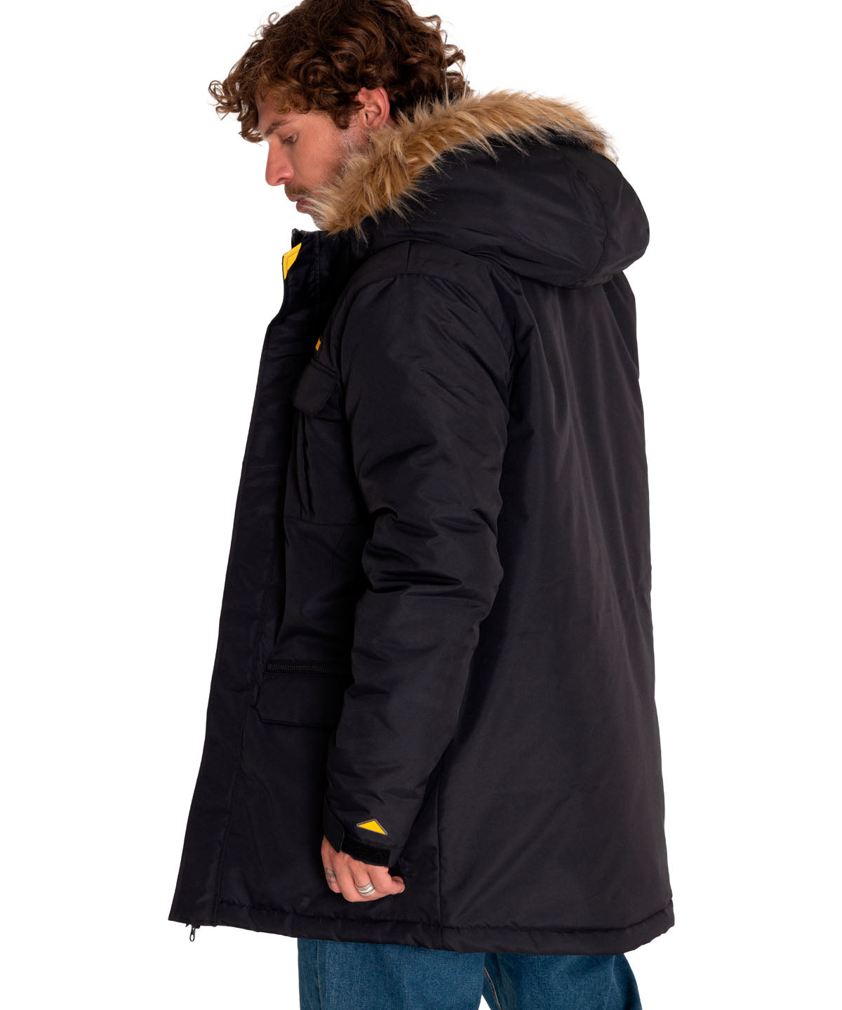 Parka Casual Hombre Mediumweight Insulated Utility Parka Negro Cat