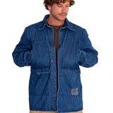 Chaqueta Casual Unisex Rigid Denim Heavy Overshirt Gris Cat