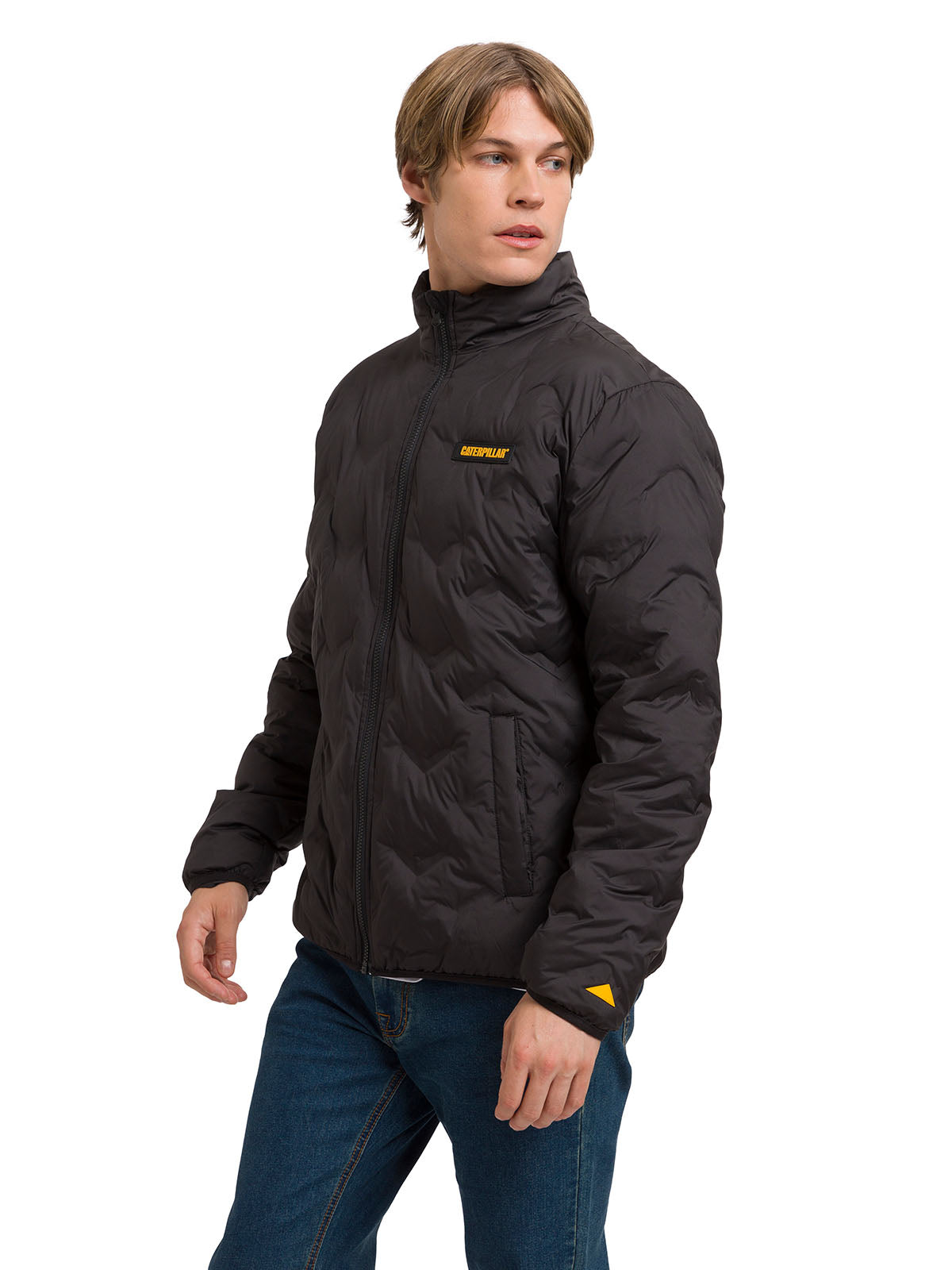 Parka Manga Larga Hombre Bonded Medium Weight Insulated Negra Cat